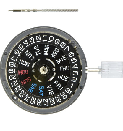 Seiko Outomatiese Horlosie Beweging Dag Datum Kroon @4 Swart Skyf Versoenbaar Met Seiko (Sii) NH36 NH36A