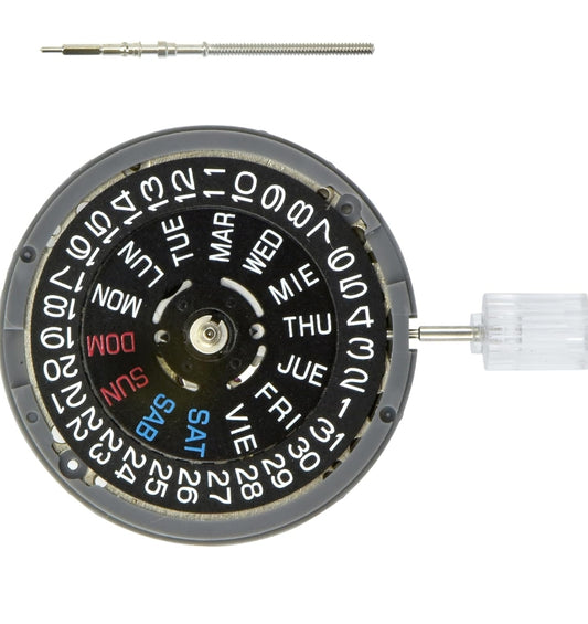 Seiko Outomatiese Horlosie Beweging Dag Datum Kroon @4 Swart Skyf Versoenbaar Met Seiko (Sii) NH36 NH36A