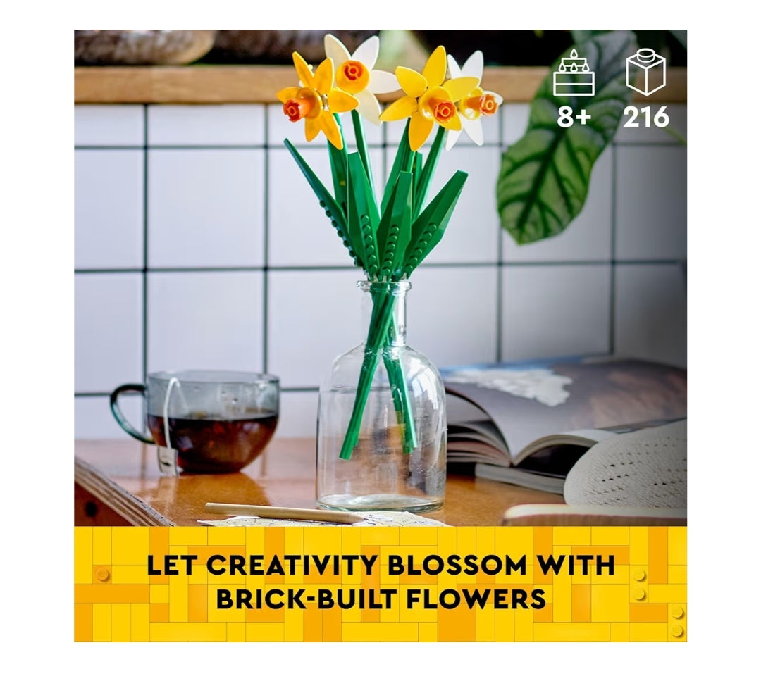 LEGO Narsingblomme Bouspeelding – Kunsnarsingblom vir Dekor en Uitstalling