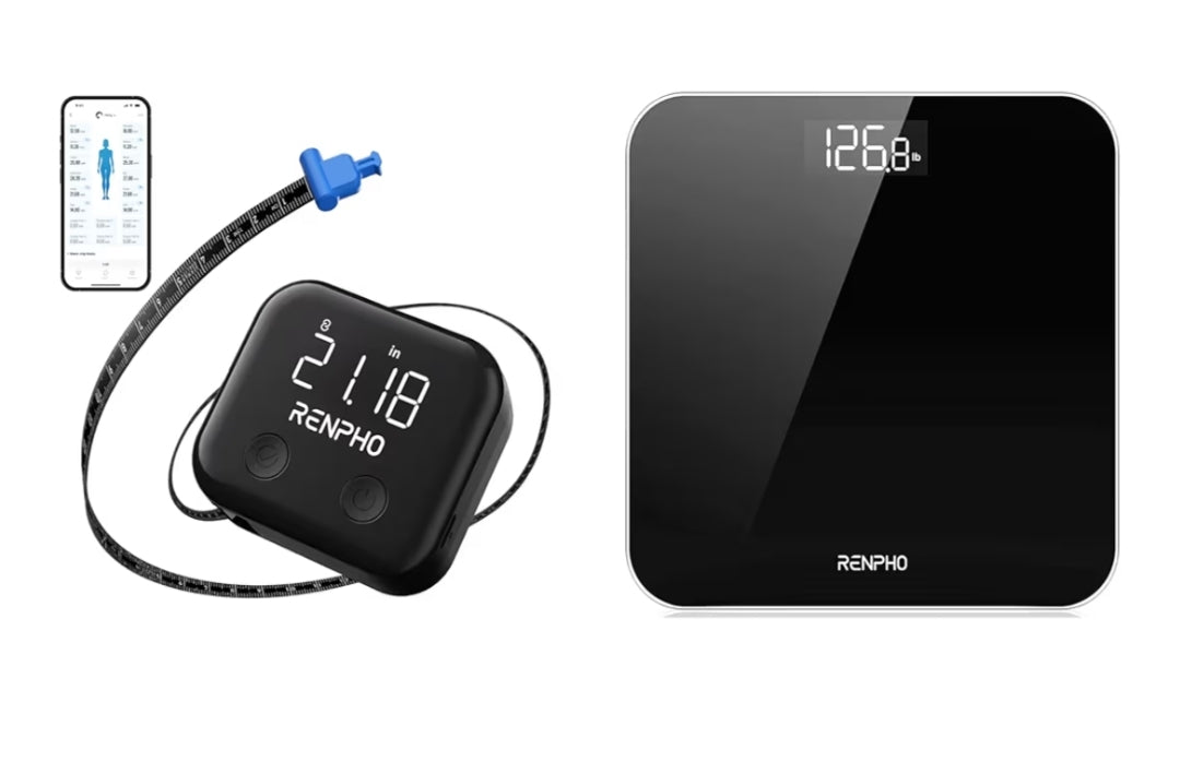 Smart Scale for Body Weight and Smart Body Measuring Rechargeable Tape with LED Display