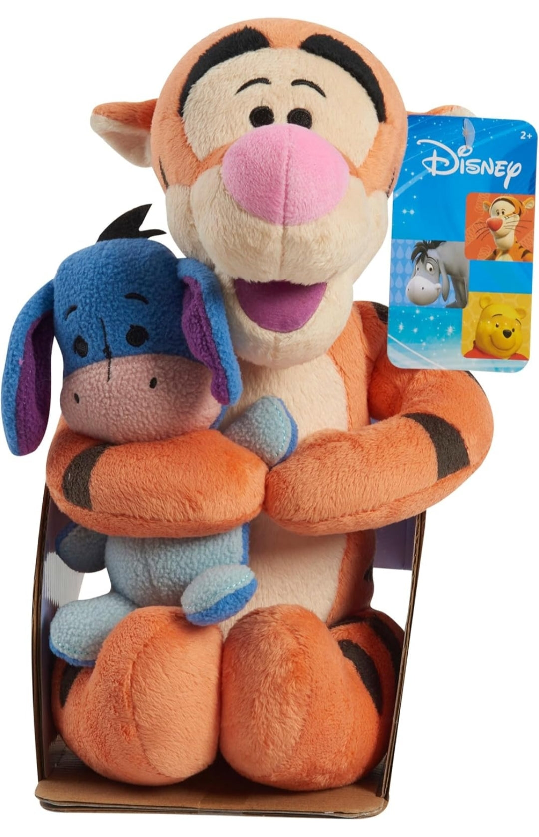Disney Classics Lil Friends Tigger and Eeyore Plushie Stuffed Animal - Kids Toys for Ages 2 Up by Just Play