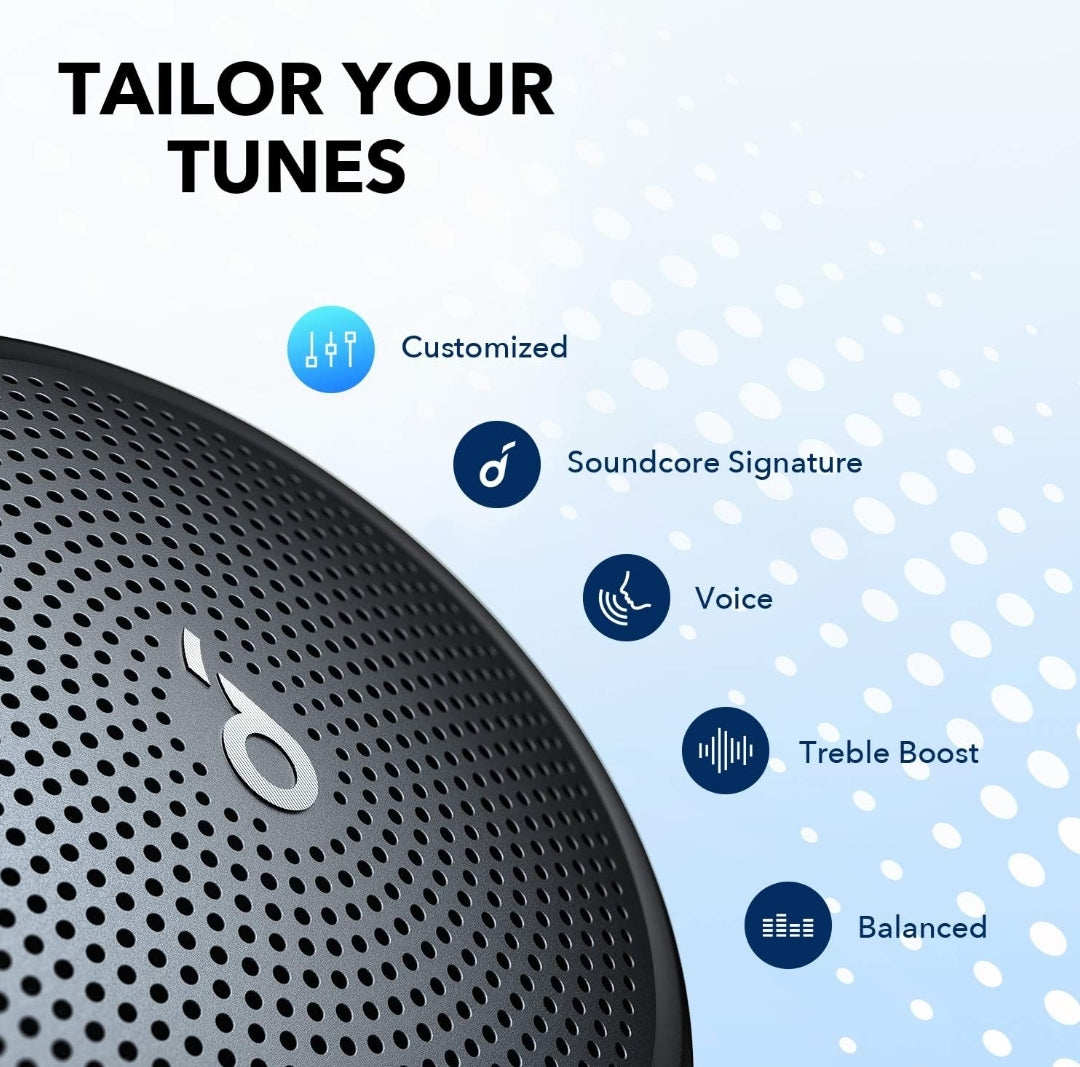 Soundcore Anker Mini 3 Bluetooth Speaker, Waterproof IPX7, BassUp and PartyCast Technology, USB-C, Customizable EQ for Home and Portable Use