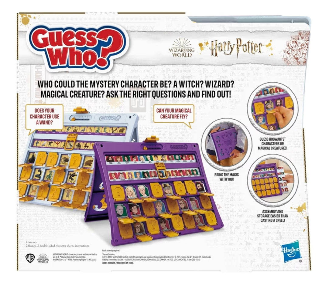 Guess Who? HARRY POTTER Edition Board Game - Fun Games for Kids and Preschoolers