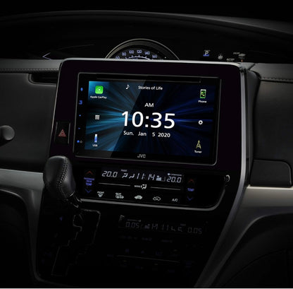 JVC KW-V660BT Apple CarPlay Android Auto DVD/CD-speler met 6.8" Kapasitiewe Raakskerm, Bluetooth Oudio en Hands-free Oproepe, MP3-speler, Dubbel DIN, 13-band EQ, SiriusXM, AM/FM Motorradio
