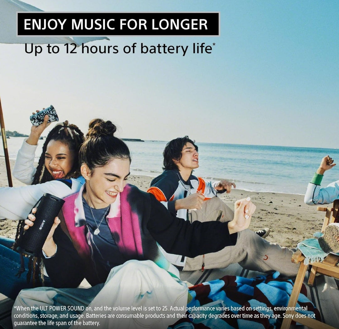 Sony ULT Field 1 Waterdigte Draagbare Bluetooth-luidspreker, Verbeterde Bas, 12 uur battery, IP67-gegradeerde stof-, skok- en roesbestand, Aflosbare band - Bosgrys