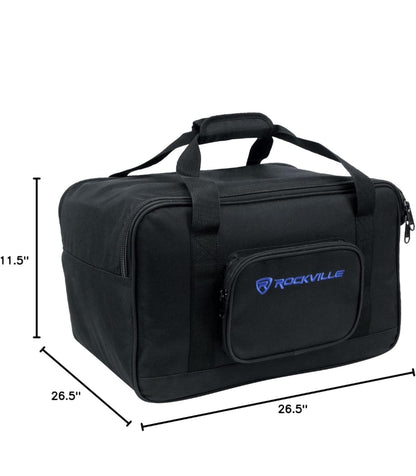 Rockville RPG082K Dubbele 8" Draagbare PA-stelsel+Bluetooth+Mikrofoon+Statiwwe+Kabels+Sakke