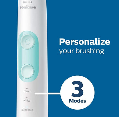 Philips Sonicare ProtectiveClean 5100 elektriese herlaaibare tandeborsel met opregte Philips Sonicare Optimal Gum Health-vervangingsborselkoppe, swart 3-pak
