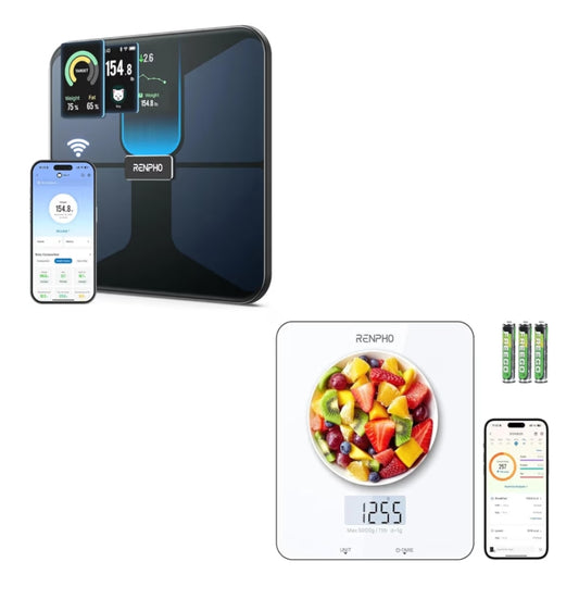 Smart Digital Food Scale with Nutritional Calculator and Smart Body Scale with BMI, Body Fat, Muscle Mass