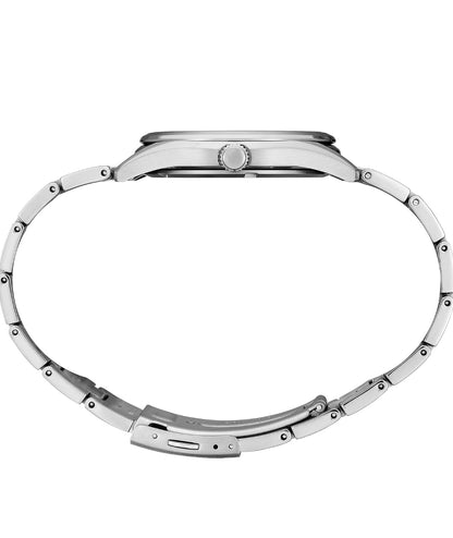Seiko Manshorlosie Blou Wysplaat m/ Sonstraalafwerking, Datumkalender, Titaankas & -band, Saffierglas, en 100m Waterbestand - NUUT