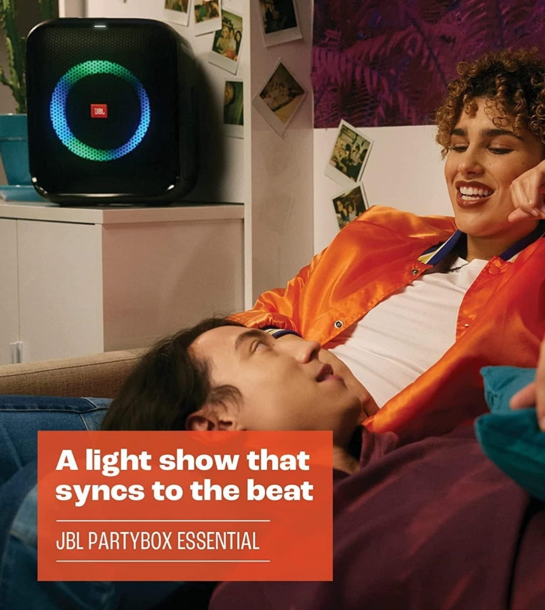 JBL Partybox Encore Essential: 100W Sound, Built-in Dynamic Light Show, and Splash Proof - Black