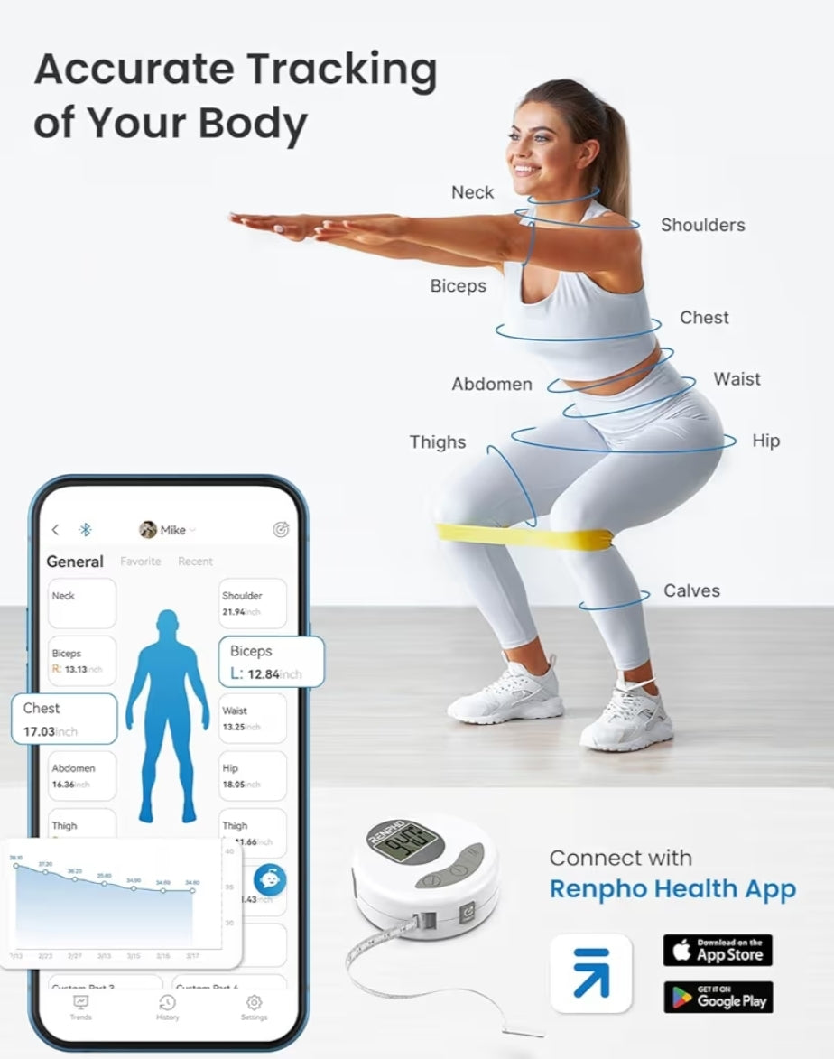 Smart Food Scale with Nutritional Calculator and Body Measuring Tape