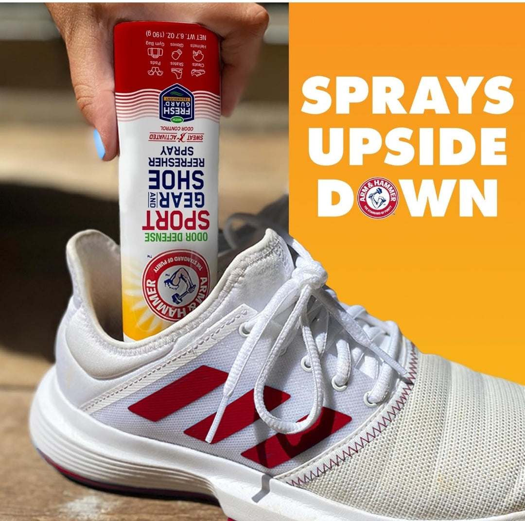 Arm & Hammer Sport Gear & Shoe Refresher Spray, Heavy Duty Odor Defense Deodorizer (6.7 oz) (3 Pack)