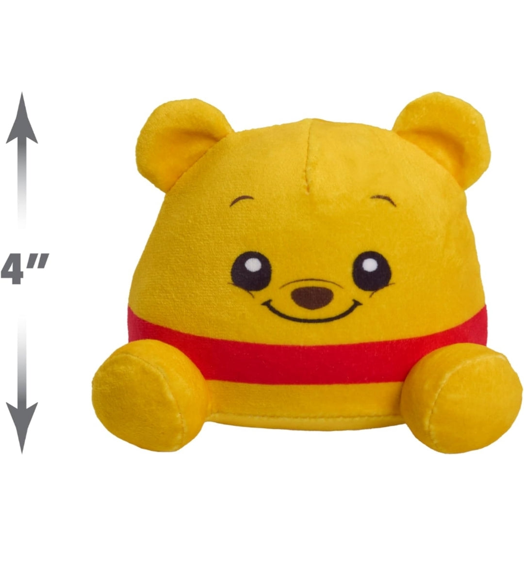 Disney Classics Winnie the Pooh Weighted Small Plush, 4" Stuffed Animal - Kids Toys for Ages 3 Up by Just Play