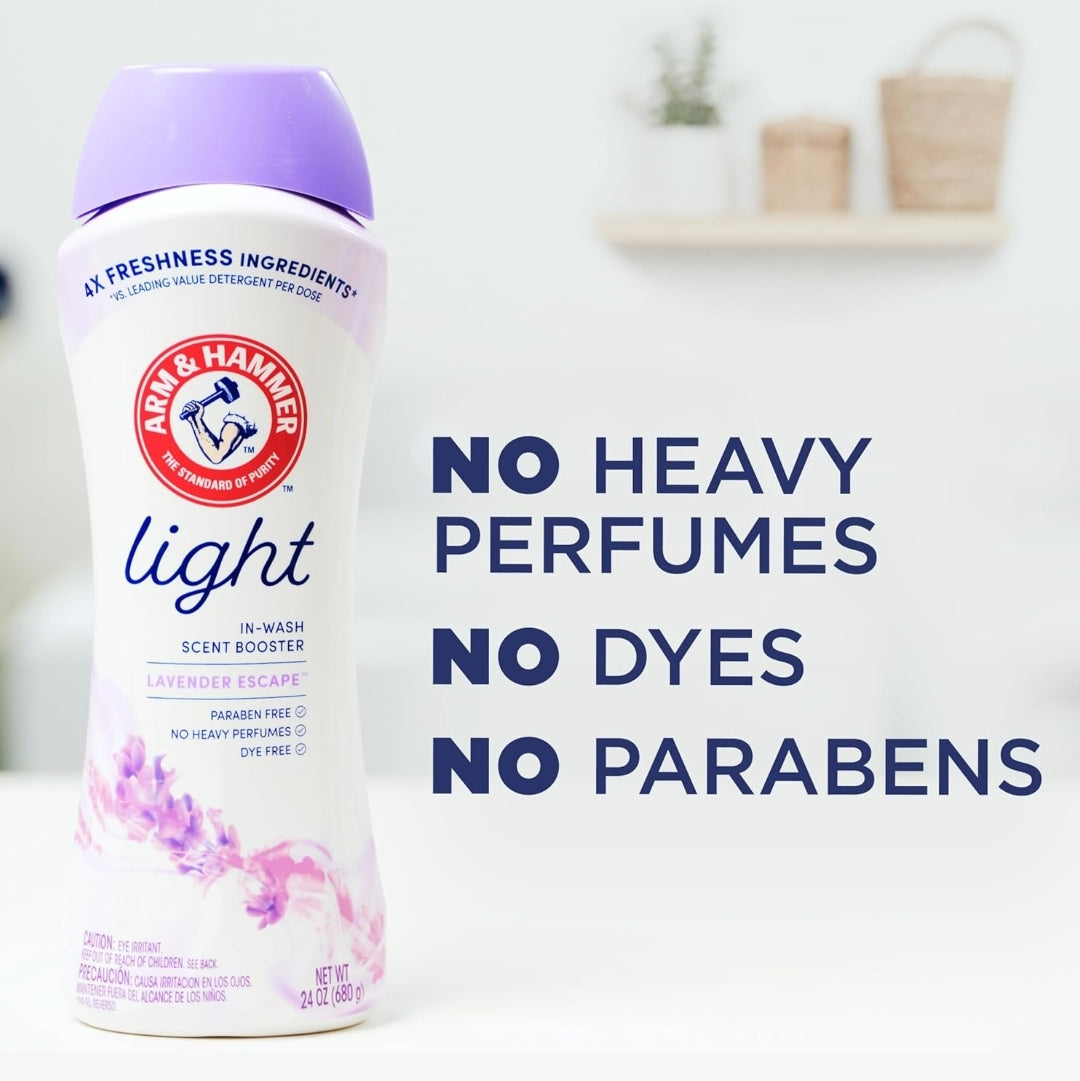 ARM & HAMMER Light In-Wash Laundry Scent Booster - Lavender Escape scent (24 Oz)