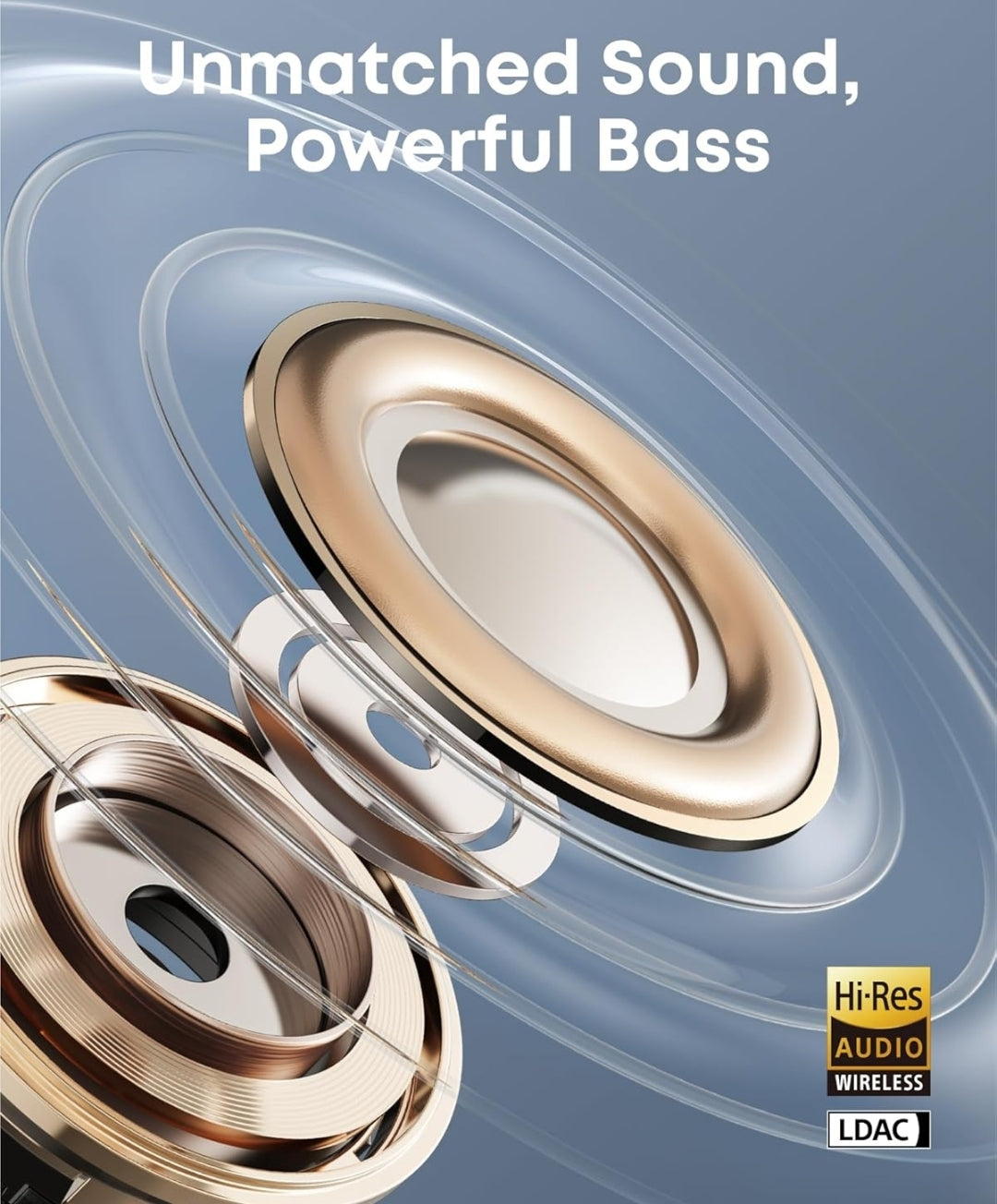 Soundcore AeroClip by Anker, Open-Ear Earbuds, Clip-On Headphones, Adaptive Comfort, Clear Calls with 4 Mics and AI, Stable Fit, 12mm Drivers for Powerful Bass, Hi-Res, Open-Ring Design