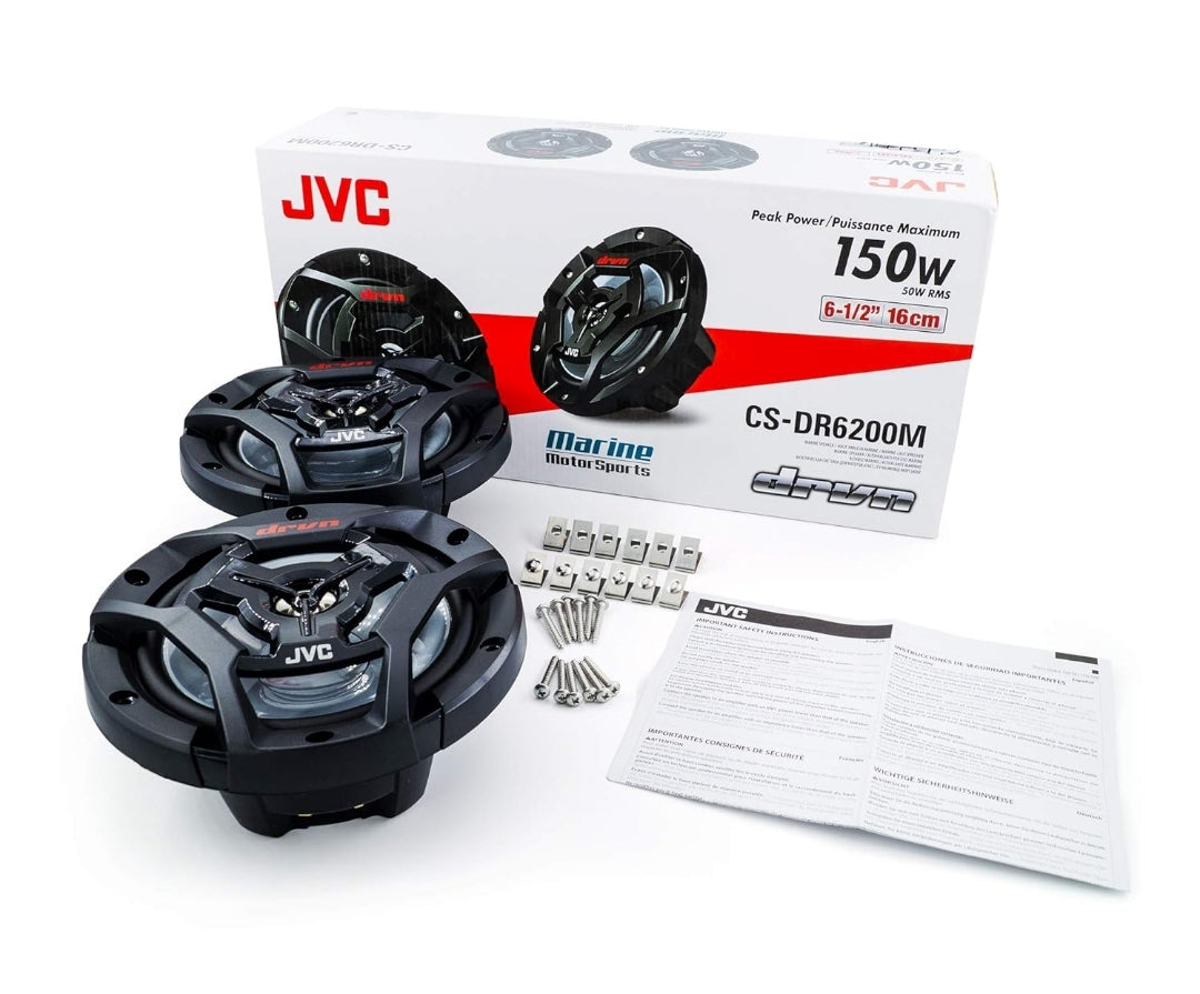 JVC CS-DR6200M Mariene Luidspreker 6.5" 2-rigting Swart