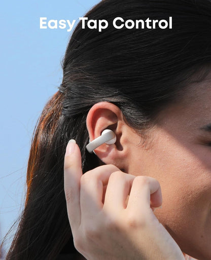 Soundcore AeroClip by Anker, Open-Ear Earbuds, Clip-On Headphones, Adaptive Comfort, Clear Calls with 4 Mics and AI, Stable Fit, 12mm Drivers for Powerful Bass, Hi-Res, Open-Ring Design