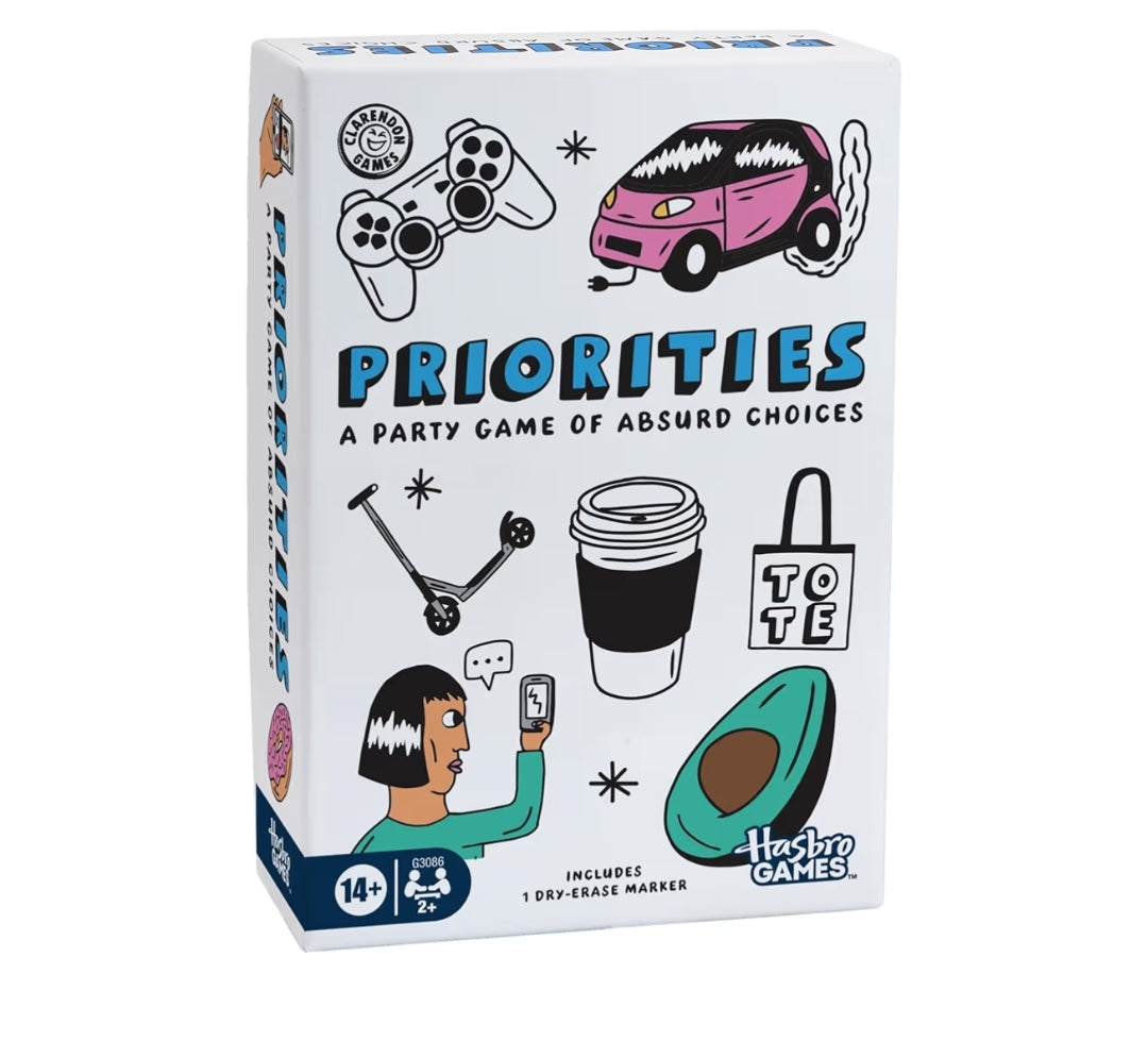 Hasbro Games Priorities Game | A Party Game of Absurd Choices, Hilarious Card Games for Adults and Teens Ages 14+ (2+ Players)