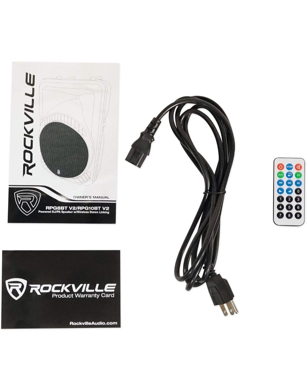 Rockville (2) RPG8BT 8" 800w Powered Bluetooth/USB DJ Speakers BUNDLE