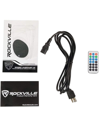 Rockville (2) RPG8BT 8" 800w Aktiewe Bluetooth/USB DJ Luidsprekers BUNDEL