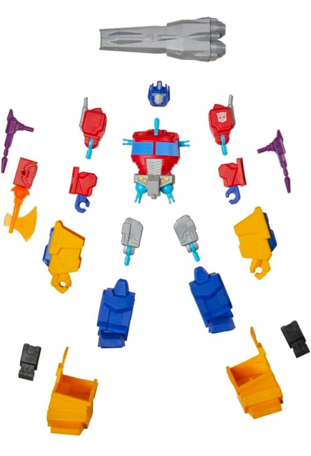 Transformers MixMashers Optimus Prime Custom Mix-and-Match Deluxe Action Figure & Accessories, 5-Inch (12 cm) Robot Toys for Kids, Ages 4+