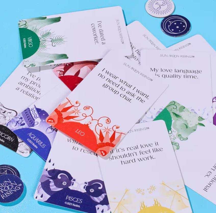 Sun Moon Rising Game (2nd Edition) - 300 Zodiac Inspired Conversation Cards - Astrology Themed Party Games