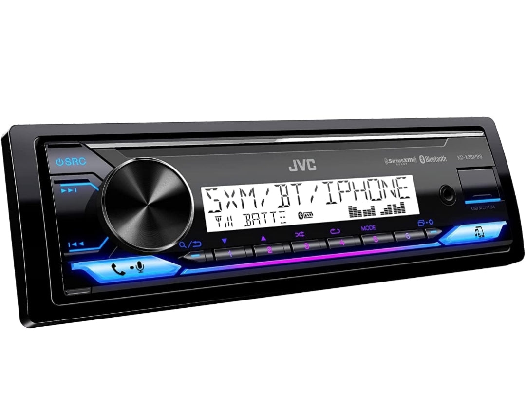 JVC KD-X38MBS Car & Marine Digital Media Receiver with Bluetooth, USB, SiriusXM Ready, Compatible with Amazon Alexa, Conformal Coated PCB