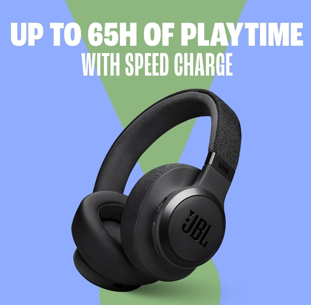 JBL Live 770NC - Wireless Over-Ear Headphones with True Adaptive Noise Cancelling - (White)