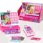 Just Play Barbie Trendy Cash Register with Sounds, Pretend Money, and Credit Card Reader, 9 Piece Playset, Kids Toys for Ages 3 Up