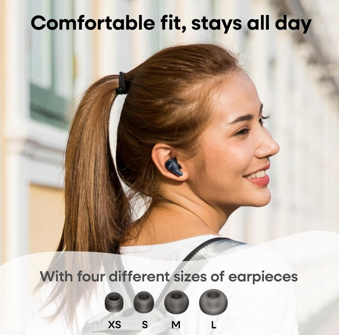 JVC Gumy Premium True Wireless Earbuds Noise Cancelling, Bluetooth 5.4 Headphones 26H Battery, ANC Ambient Mode, Gaming Low Latency, USB-C Case