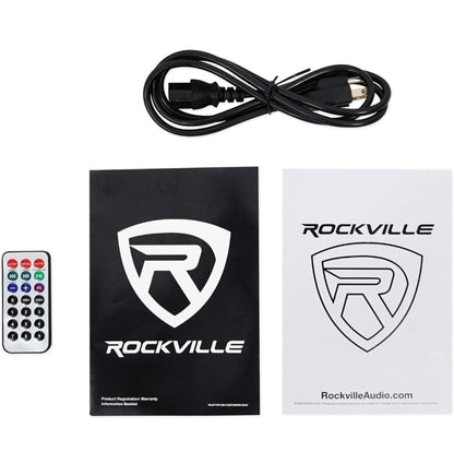 Rockville (2) BPA12 12" Professionele Aangedrewe 600 Watt DJ PA Luidsprekers met Bluetooth