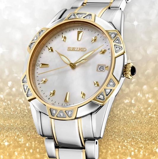 Seiko Diamonds TT Quartz - Pêrelmoer-Wysplaat