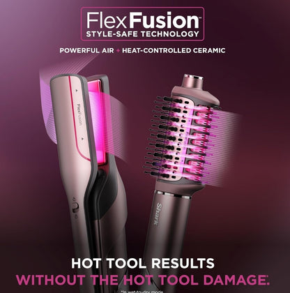 Shark FlexFusion Hair Straightener & Powerful Hair Dryer with Fusion Brush - NEW
