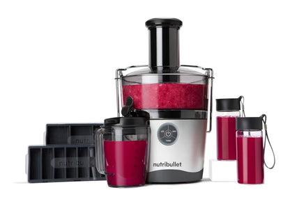 NutriBullet Juicer Pro Sentrifugale Versapper, Voedselvoorbereiding, 800ml/1.5 Liter, 1000 Watt - Silwer