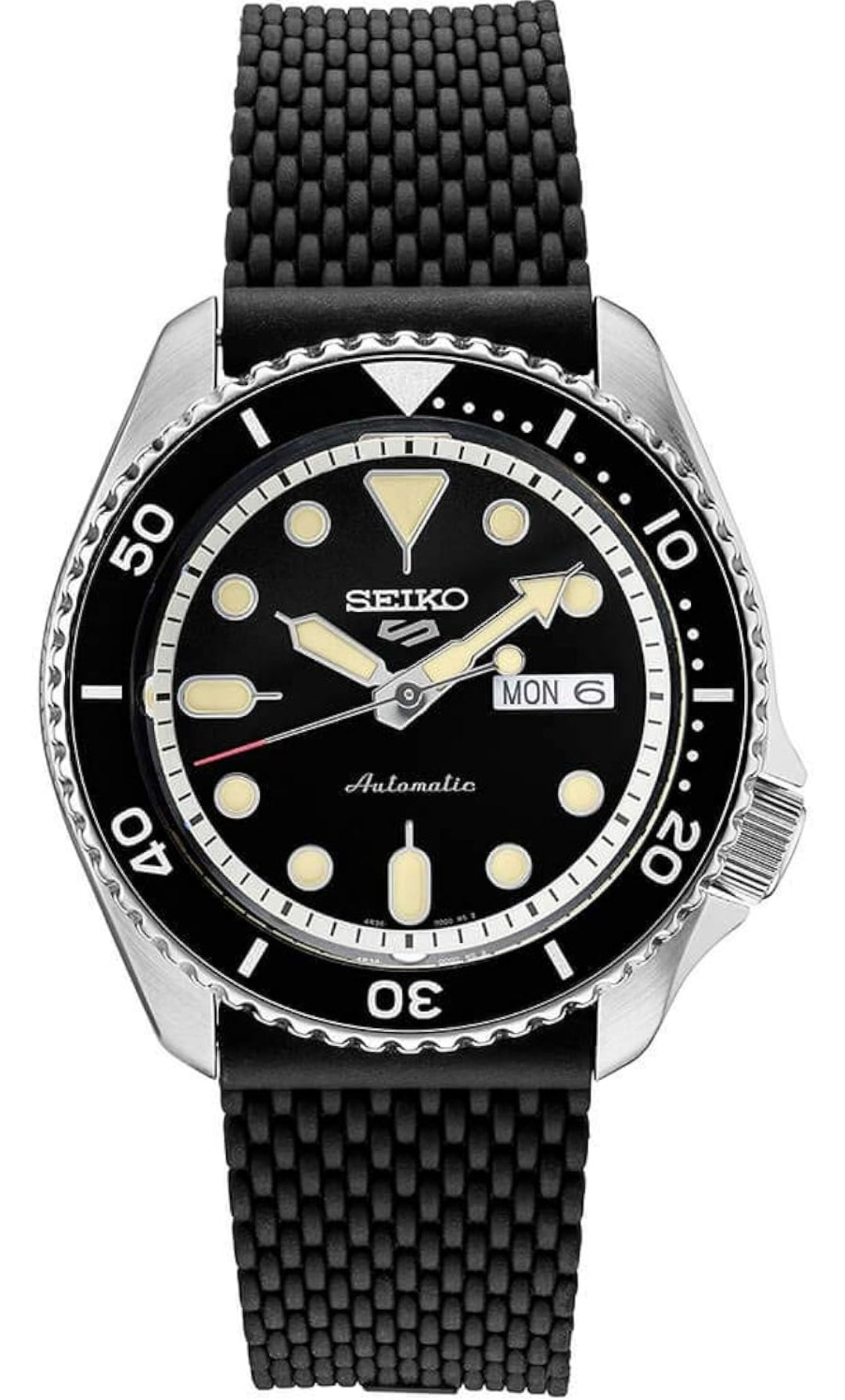 SEIKO 5 Sports Manshorlosie Swart 42.5mm Vlekvrye Staal