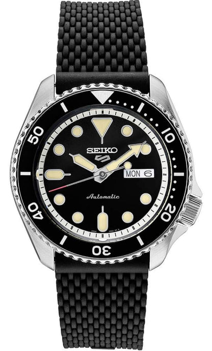 SEIKO 5 Sports Manshorlosie Swart 42.5mm Vlekvrye Staal