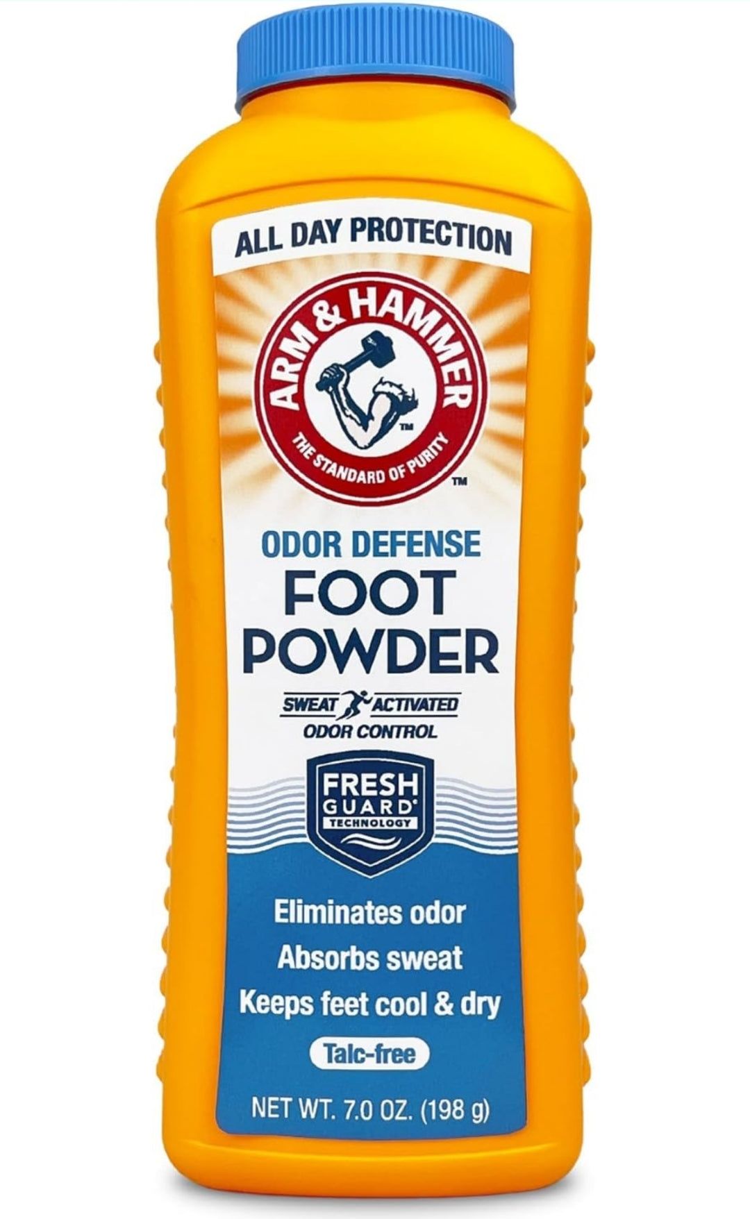 Arm & Hammer Foot Powder for Shoes & Feet, Talc-Free Odor & Moisture Control for Men & Women - 7 oz (1 Pack)
