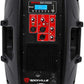 (2) Rockville BPA12 12"Powered Active DJ PA Speaker with Bluetooth, USB, SD, FM Radio, LCD, Stand Mountable, for Events and Performances