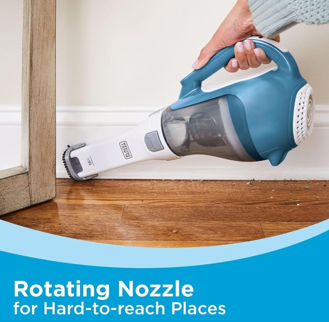 BLACK+DECKER dustbuster AdvancedClean Koordlose Handstofsuier, Kompakte Huis- en Motorstofsuier met Voegstuk (CHV1410L)
