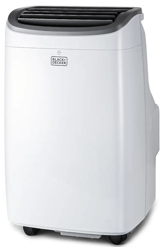 BLACK+DECKER 8,000 BTU Draagbare Lugversorger vir Kamers tot 350 Vk. met Afstandbeheer, Wit
