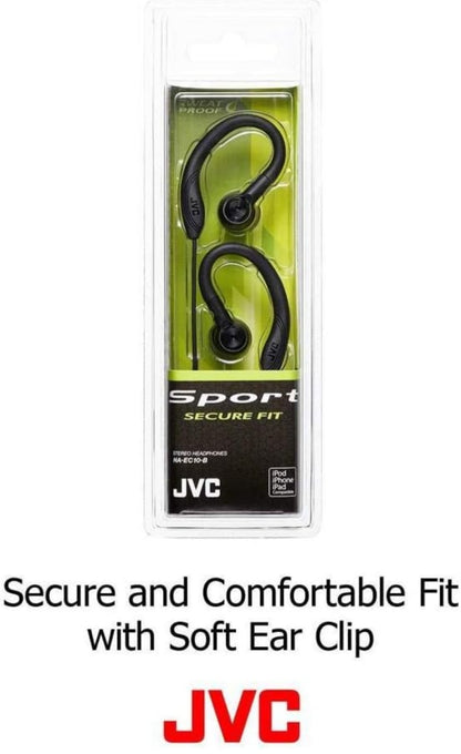 JVC Oorknip-oordop Sport-oordop Oorknip Swart (HAEC10B) (HA-EC10B)