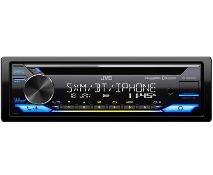 JVC KD-TD91BTS Bluetooth-motorstereontvanger met USB-poort – 2-reël LCD-skerm, AM/FM-radio – CD- en MP3-speler – Amazon Alexa-geaktiveer – Enkel-DIN – 13-band EQ (Swart)