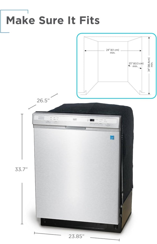 BLACK+DECKER 24" Ingeboude Skottelgoedwasser, 12-Plekkie-Opstelling Kapasiteit met Vlekvrye Staalbad, Skottelgoedwasser met 6 Wasprogramme, Lae Geraas, ENERGY STAR Gesertifiseer, BDW200MS, Vlekvrye Staal Voorkoms