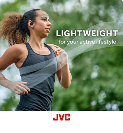 JVC nearphones Oopoor True Wireless-oorfone met Pivot Motion-meganisme, 16mm groot klankdrywers, Enkeloor-gebruik, BT 5.4, Lang batterylewe (tot 26 uur) - HANP40TB (Swart)