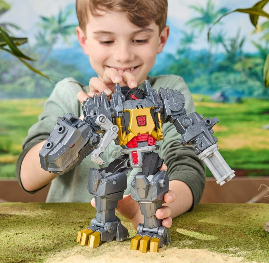 New Transformers Cyberworld Grimlock Chomp & Battle 9-Inch Action Figure, Quick Change to Dino Mode, Robot Toys for Boys & Girls 6+ Years