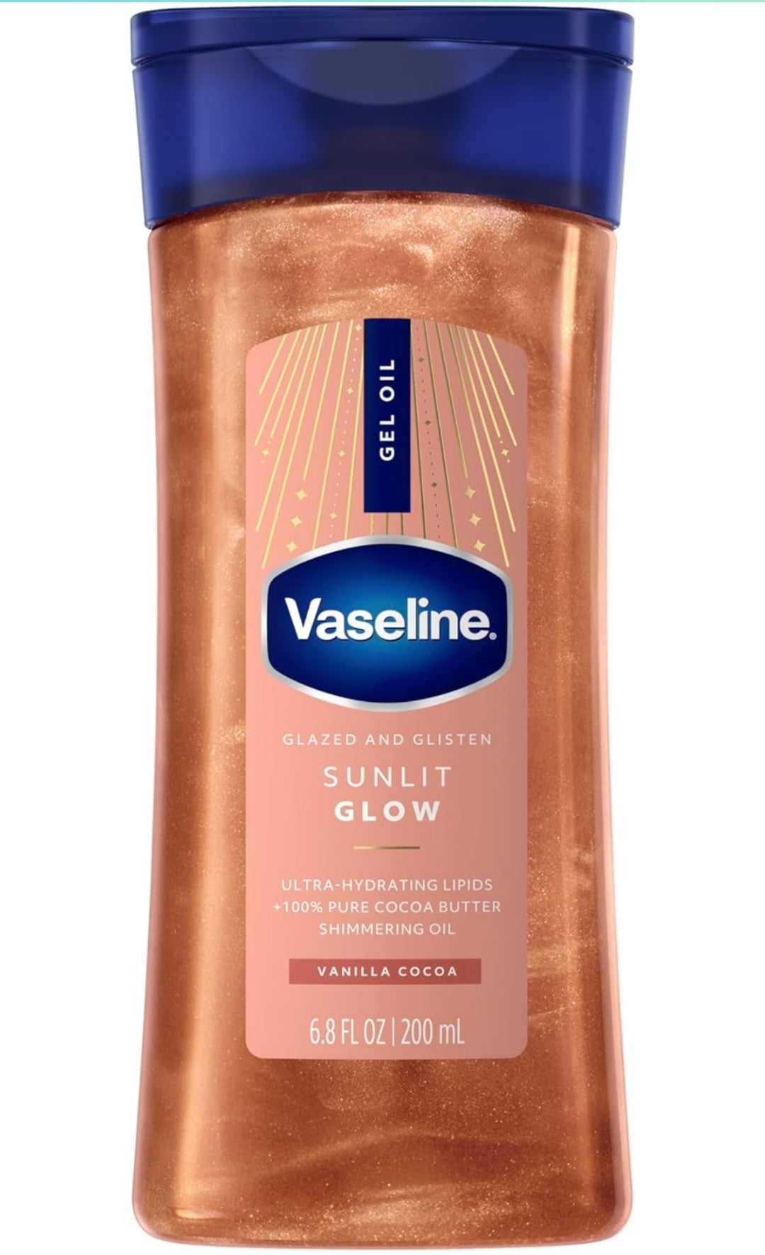 Vaseline Skin Care Shimer Gel Oil 6.8 fl oz (2 PCS)