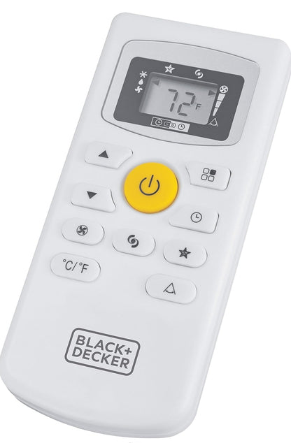BLACK+DECKER Slim Draagbare Lugversorger met Verhitting, 12,000 BTU Verkoeling, 9,000 BTU Verhitting vir Kamers tot 51.1 Vierkante Meter, "Follow Me" Afstandbeheer, BPACT12HWT, Wit