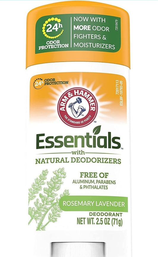 ARM & HAMMER Essentials Deodorant Fresh Rosemary Lavender - 2.50 oz (Pak van 3)