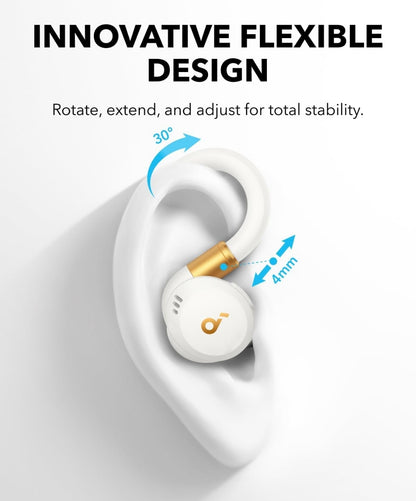 Soundcore Sport X20 by Anker, True-Wireless Workout Earbuds, Rotatable and Extendable Ear Hooks, Noise Cancelling, Deep Bass, IP68 Waterproof, Sweatproof, Dustproof, 48H Play, Sport Earbuds for Gym