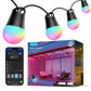 Govee Smart Outdoor String Lights 2, 96ft RGBIC Outdoor Lights with Dimmable Warm White LED Bulbs, 47 Scene Modes for Patio, Backyard, IP65 Waterproof, Works with Alexa, App Control